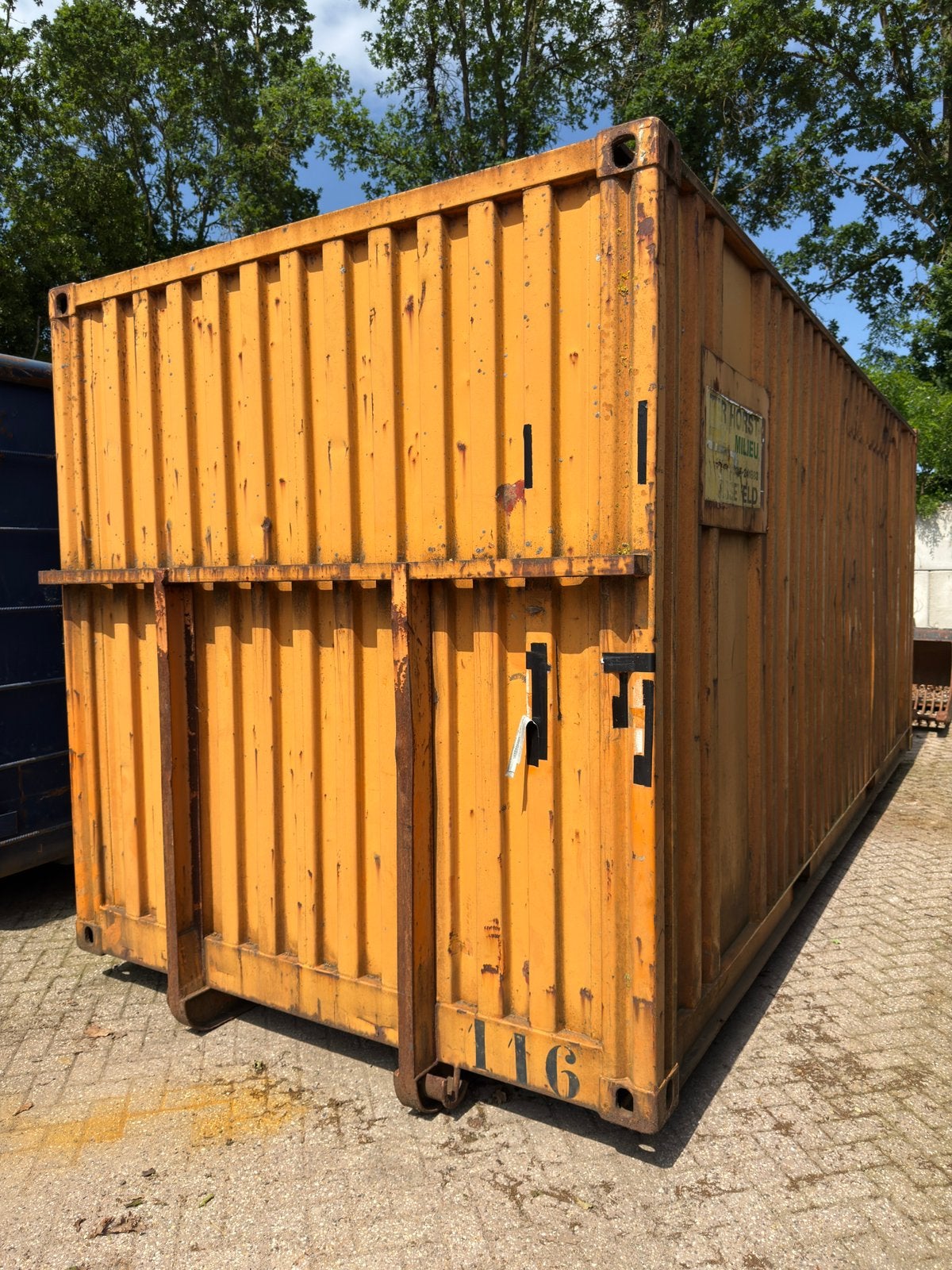 6 x 20 FT containers met slede Nch kabel opname, Ophalen