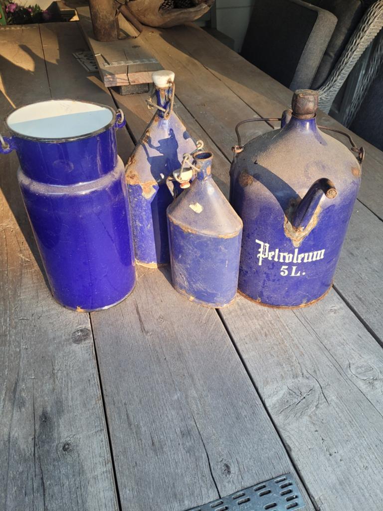 Emaille kannen en kruiken, Ophalen of Verzenden