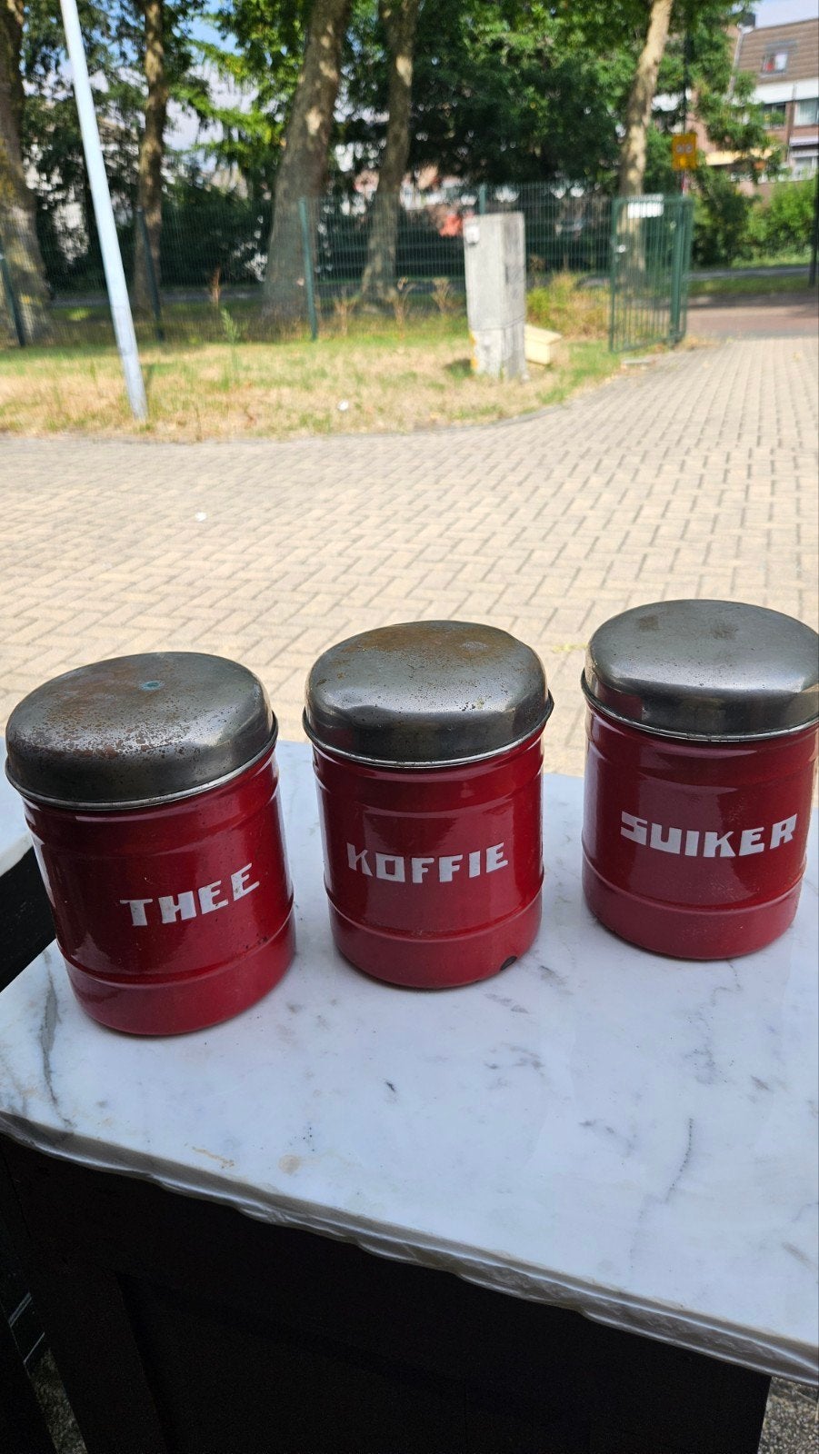 koffie, thee en suiker bussen, Antiek en Kunst, Ophalen of Verzenden