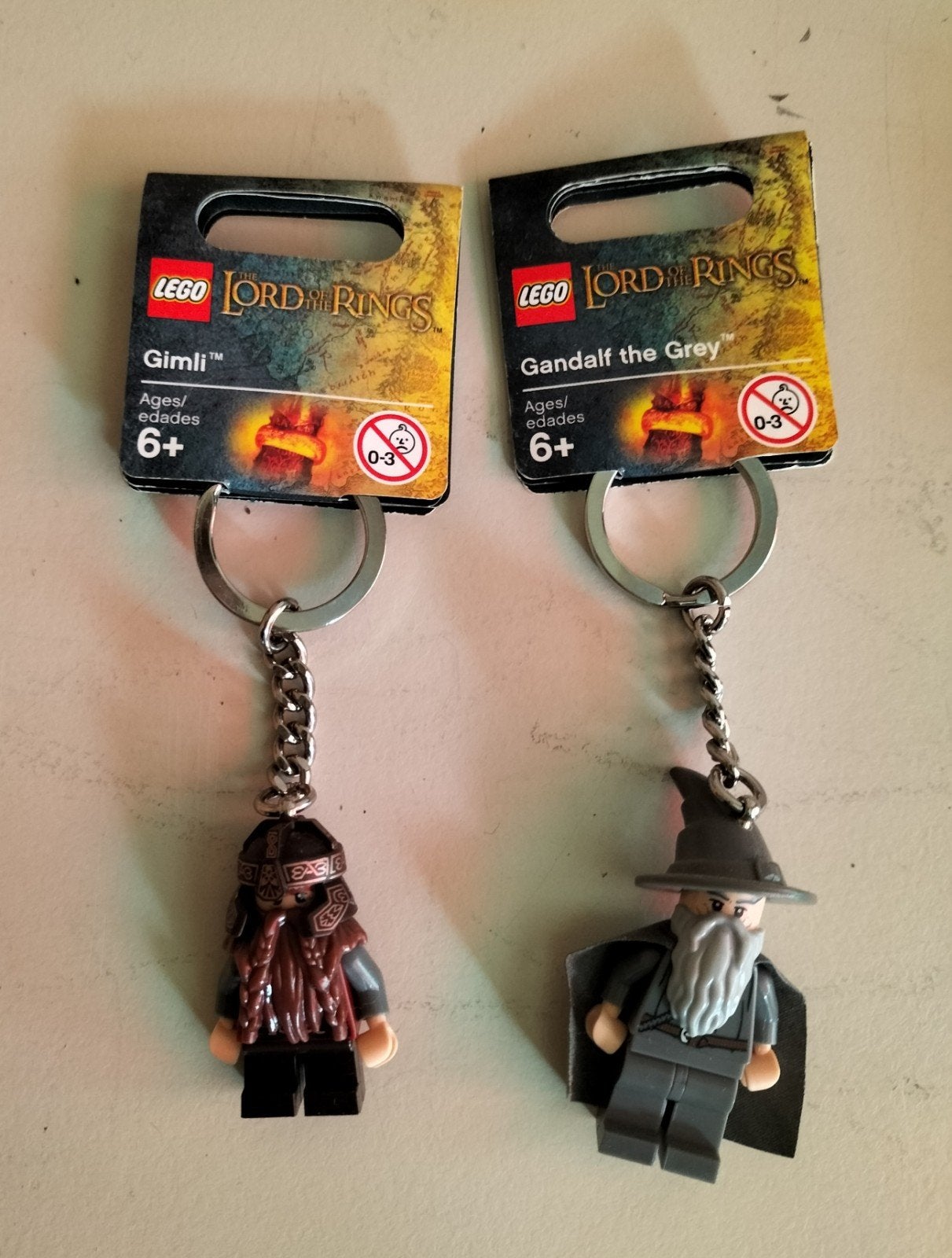 LEGO Lord of the Rings sleutelhangers Gimli & Gandalf, Ophalen of Verzenden, Nieuw, Overige merken