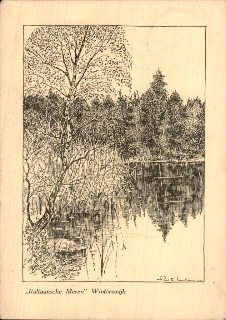 Winterswijk - Italiaansche Meren - Landschap, Ophalen of Verzenden, 1920 tot 1940, Gelopen, Gelderland