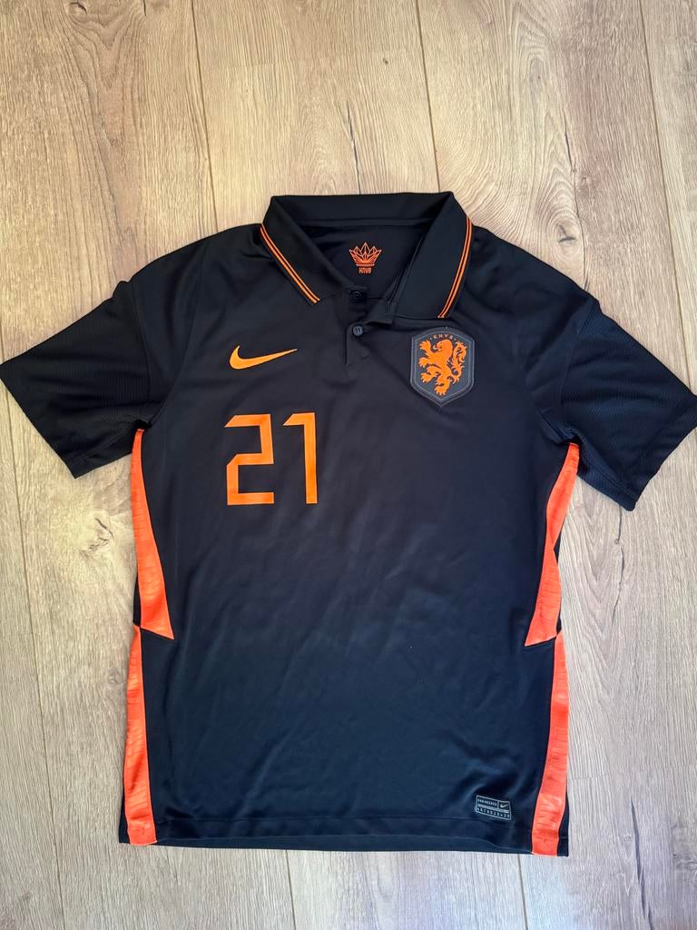Nederlands Elftal Shirt - Frenkie de Jong #21, Sport en Fitness, Voetbal, Ophalen of Verzenden, Zo goed als nieuw, Shirt