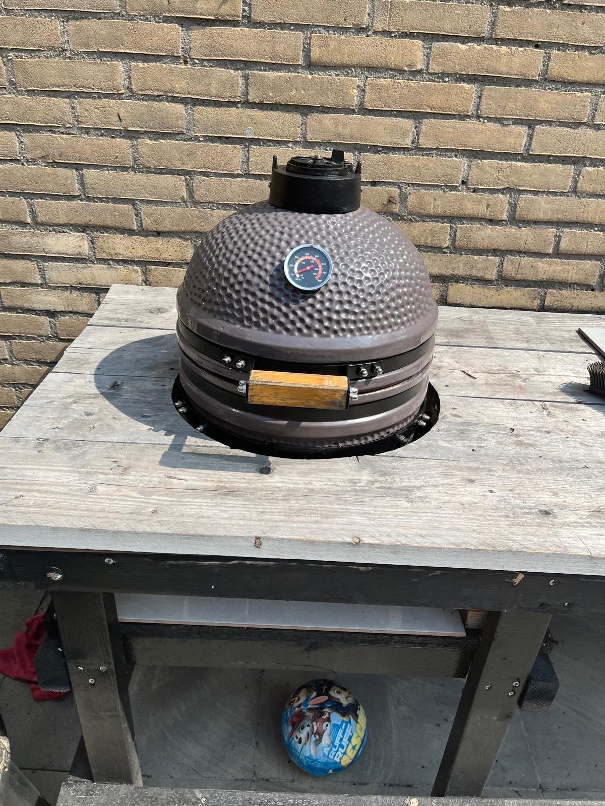 Grill Guru Compact Kamado - Perfect voor elke tuin!, Ophalen, Gebruikt