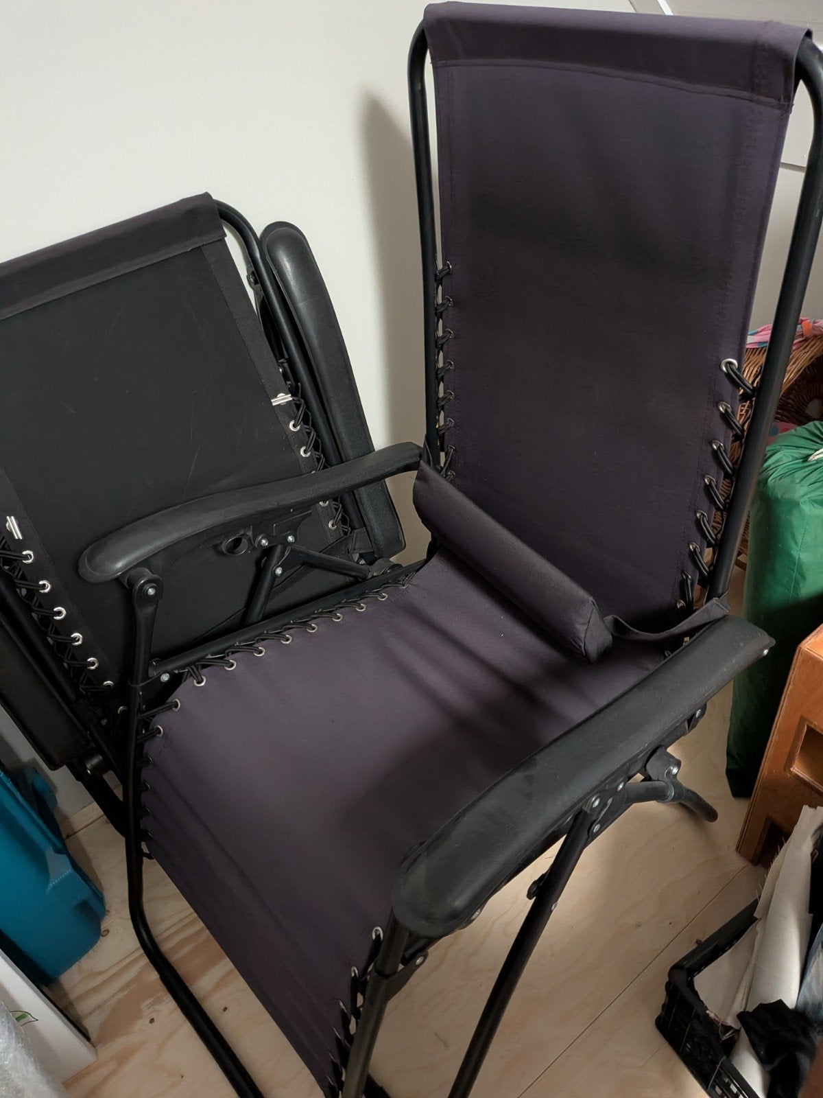 2x Relaxstoel anwb zwart, Tuin en Terras, Ophalen, Gebruikt