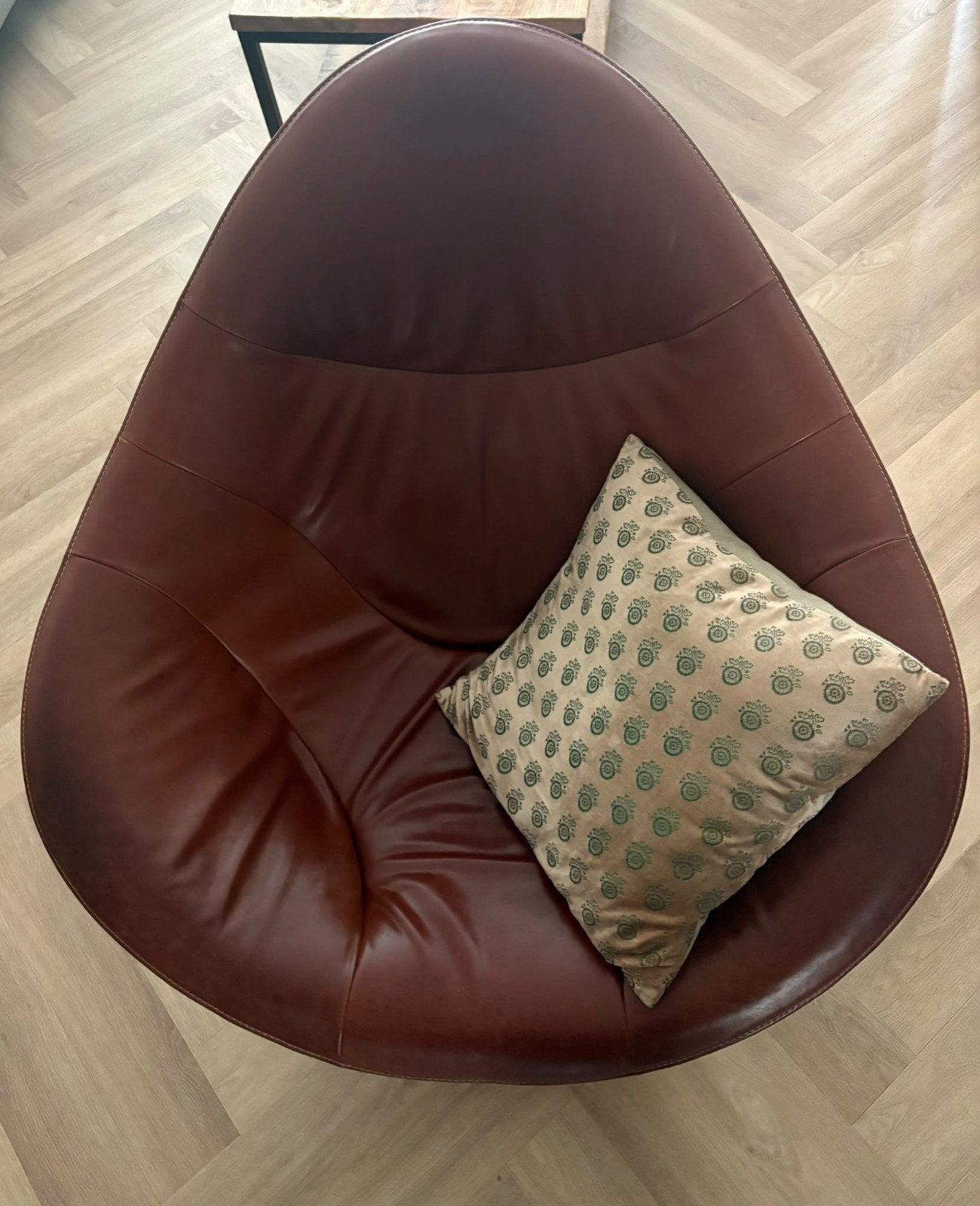 Gerard van den Berg,Label Hidde fauteuil, leder, Huis en Inrichting, Ophalen, Zo goed als nieuw, 50 tot 75 cm, Leer