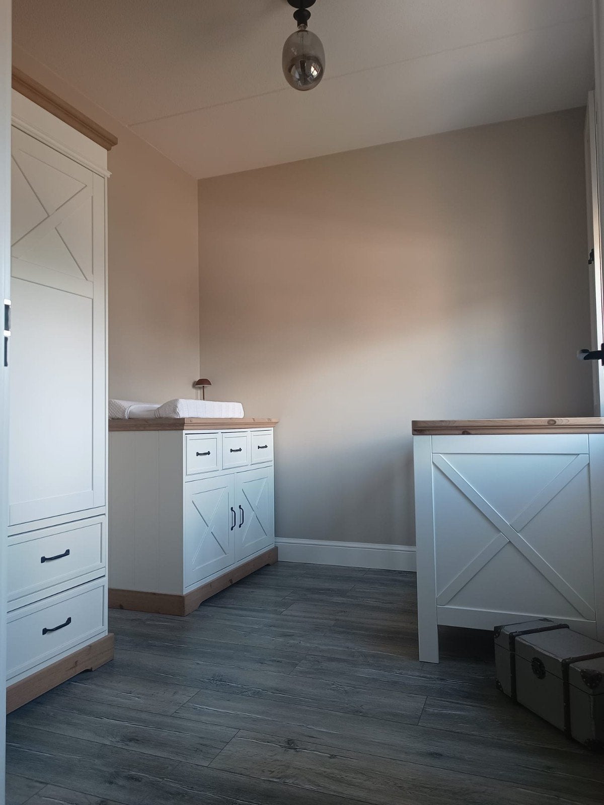Complete Kidsmill babykamer: Ledikant, Commode en Kledingkas, Gebruikt, 70 tot 85 cm, 140 tot 160 cm, Ophalen
