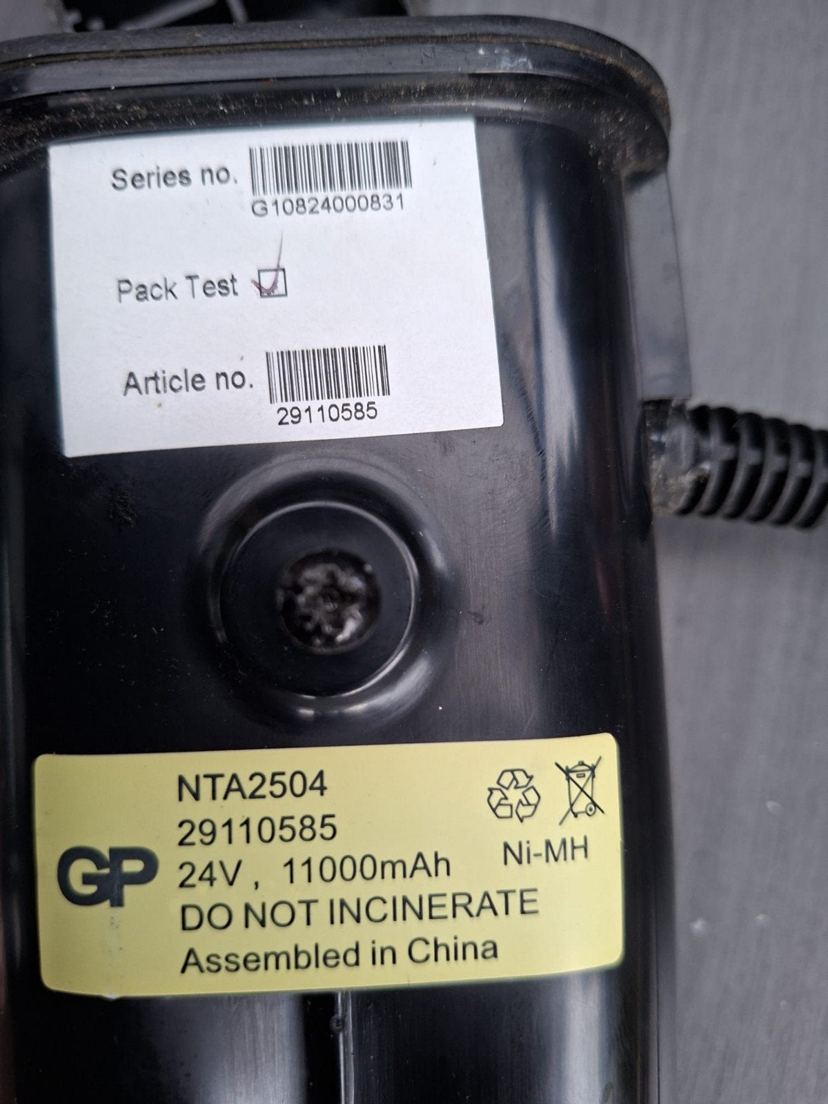 Defecte Sparta Ion Accu (24V, 11000mAh), Gebruikt