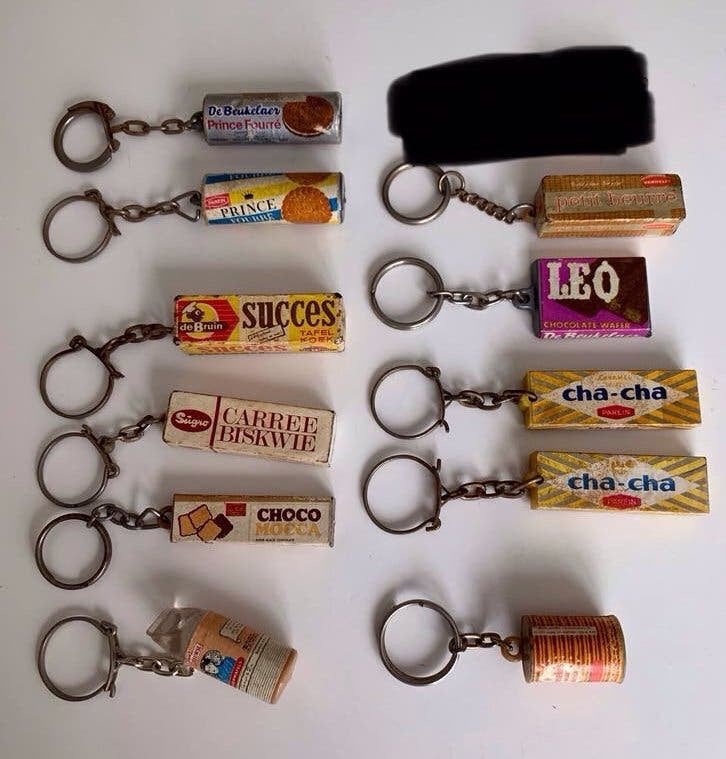 Sleutelhangers, choco,mocca,cha-cha,de bruin,tafelkoek,leo, Ophalen of Verzenden, Gebruikt, Merk