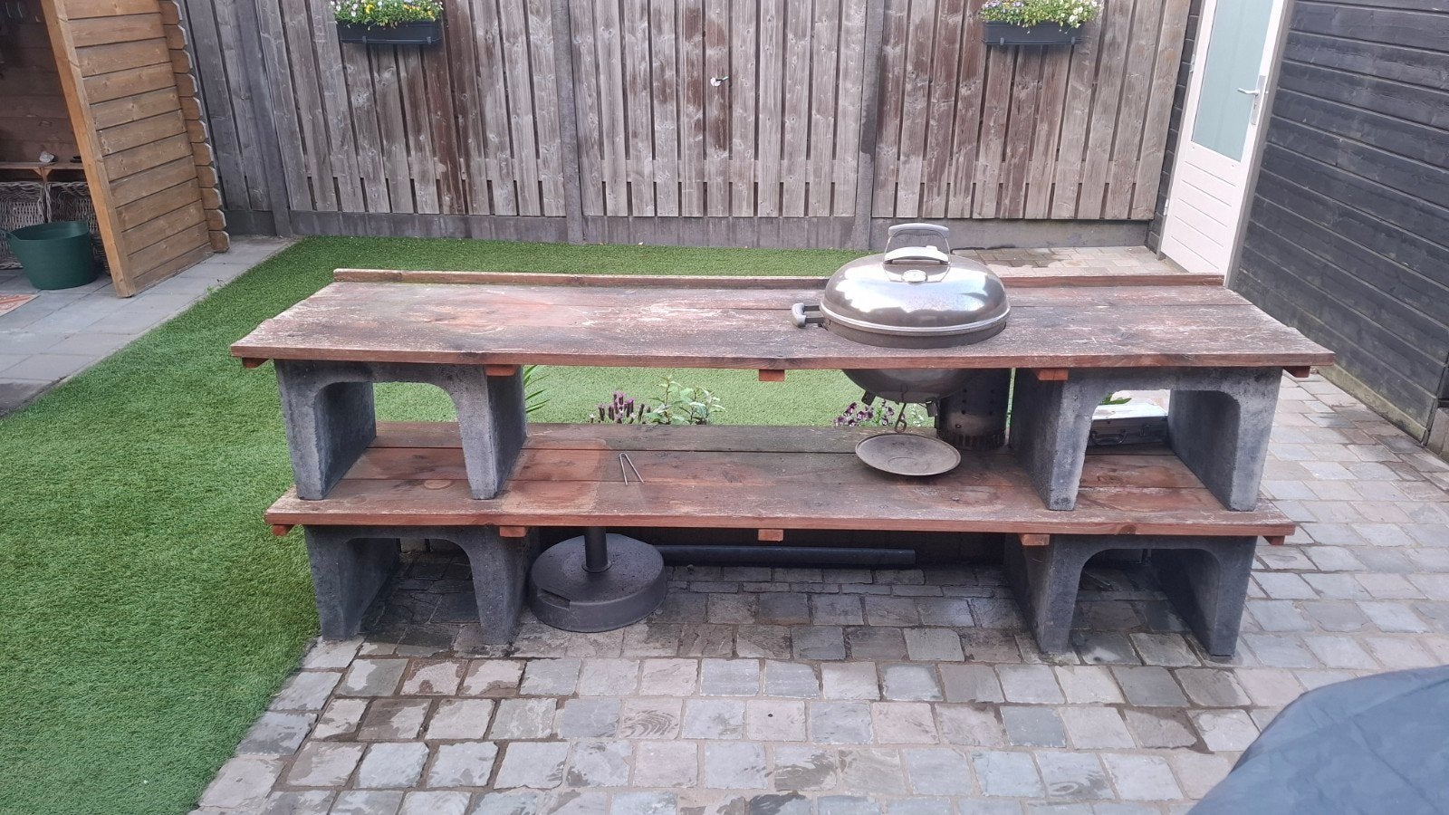 Buitenkeuken inclusief weber BBQ met nieuw rooster!, Ophalen of Verzenden, Nieuw, Gas