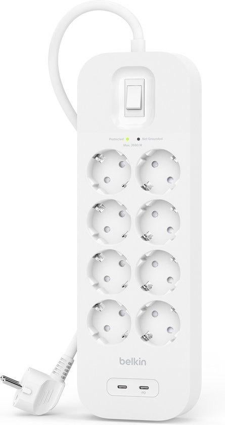 Belkin Spanningsbeveiliger met 8 stopcontacten, Nieuw, Ophalen of Verzenden, Www.loods56.nl, X