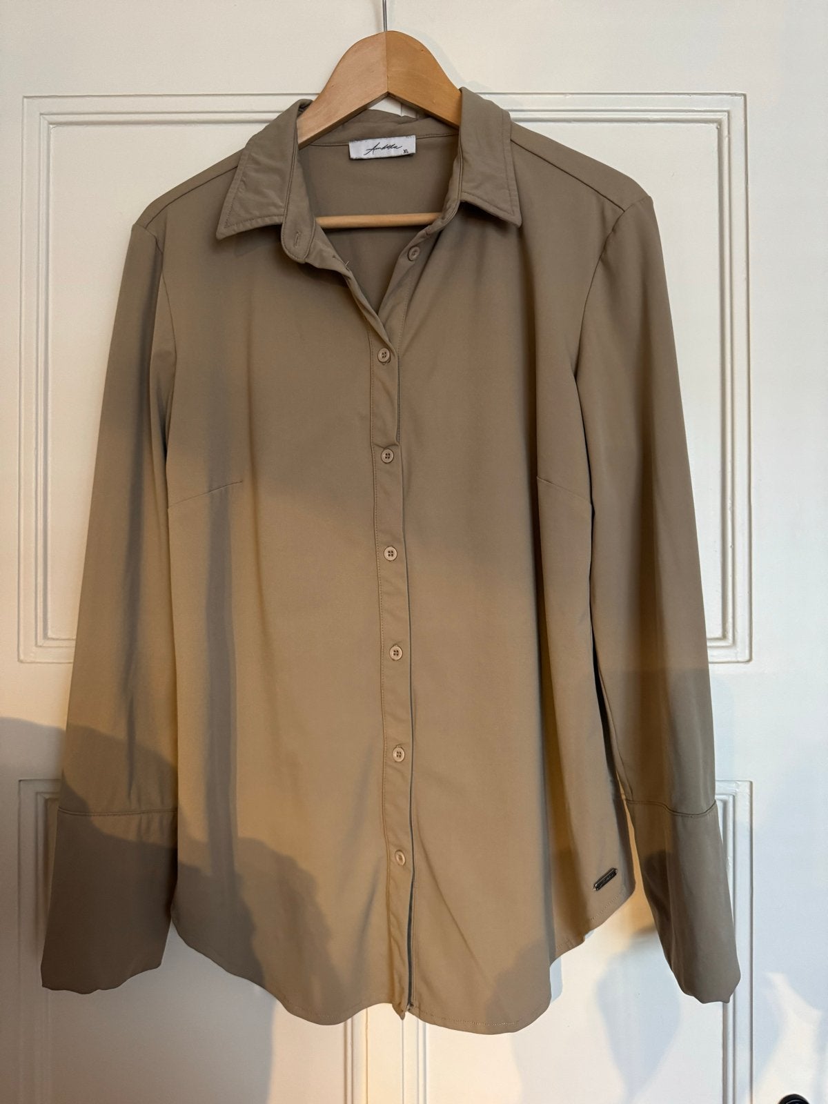 Ambika  blouse taupe - XL, Kleding | Dames, Ophalen of Verzenden, Zo goed als nieuw, Maat 46/48 (XL) of groter, Beige