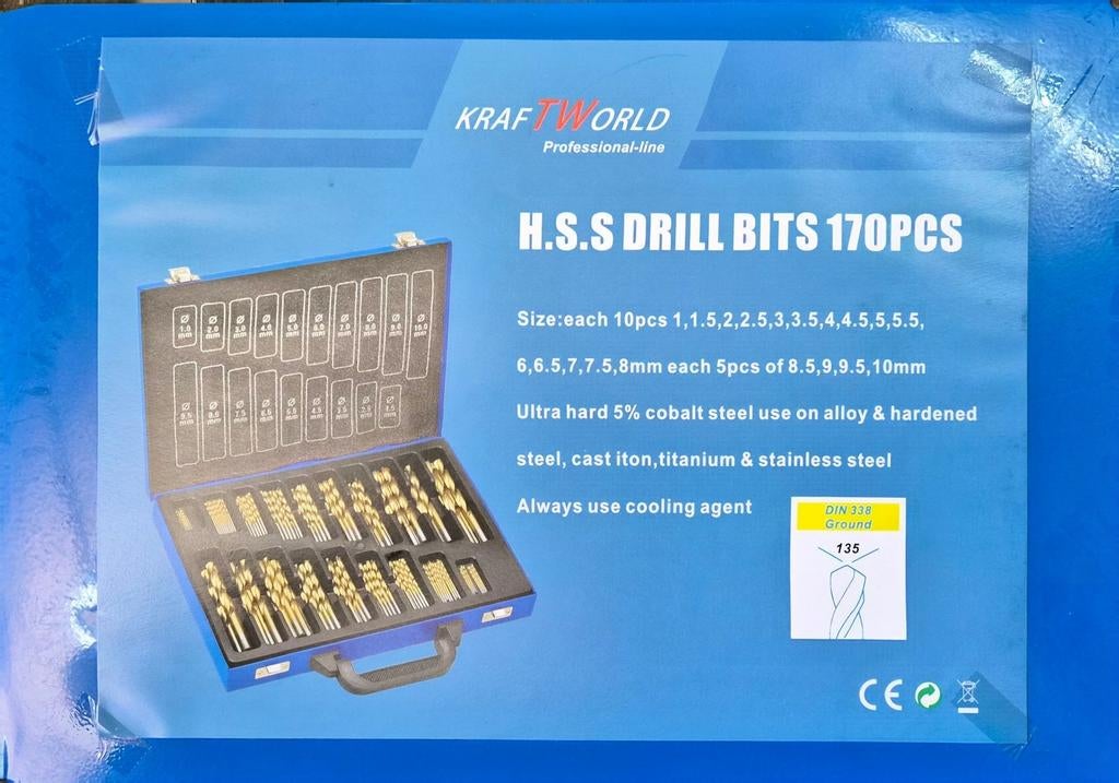 KRAFTWORLD H.S.S. Boorset 170-delig - Nieuw, Doe-het-zelf en Verbouw, Ophalen, Nieuw, Overige typen