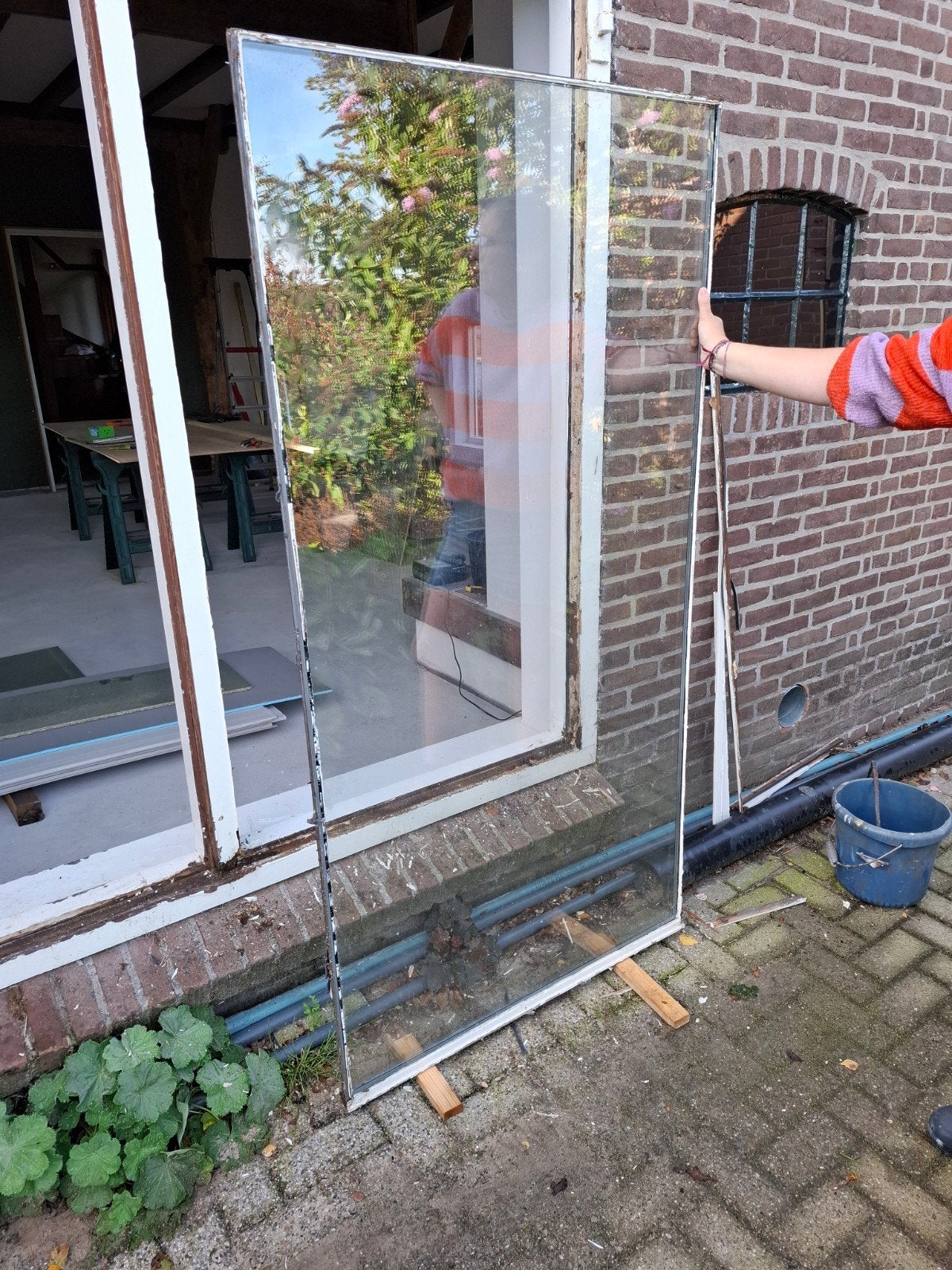 thermopane dubbelglas gratis, Doe-het-zelf en Verbouw, Ophalen, Gevelraam of Ruit, Dubbelglas