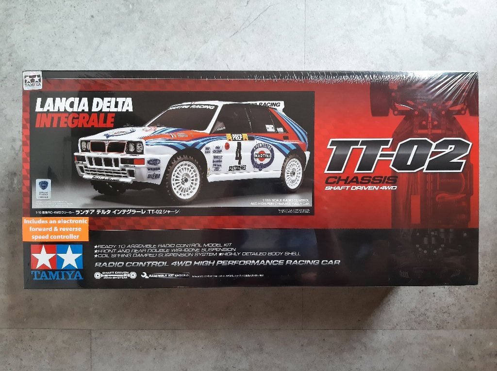 Tamiya 58570 RC Lancia Delta Integrale TT-02 Nieuw in doos, Elektro, Nieuw, Ophalen of Verzenden, Schaal 1:10