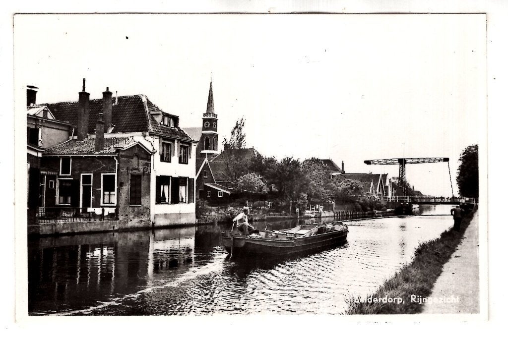 Leiderdorp  praam boot, Verzenden, 1940 tot 1960, Ongelopen, Zuid-Holland