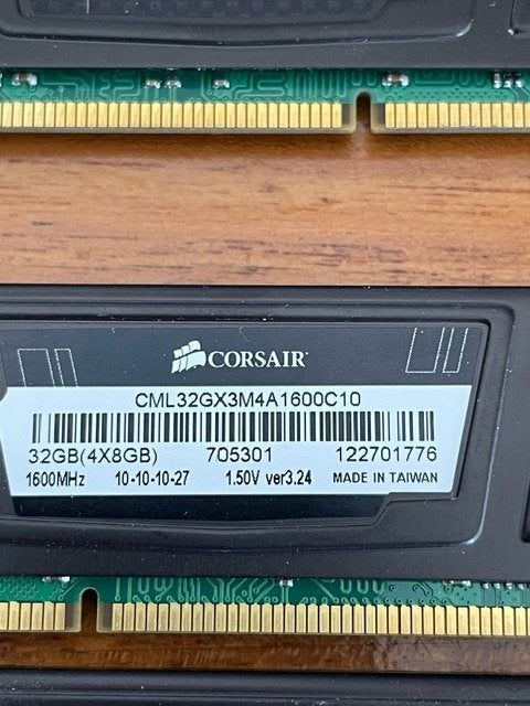 32 GB  4x8 GB DDR3 DIMM Desktop PC Ram Geheugen 1600Mhz, 32 GB, 1600 mhz, DDR3, Ophalen of Verzenden