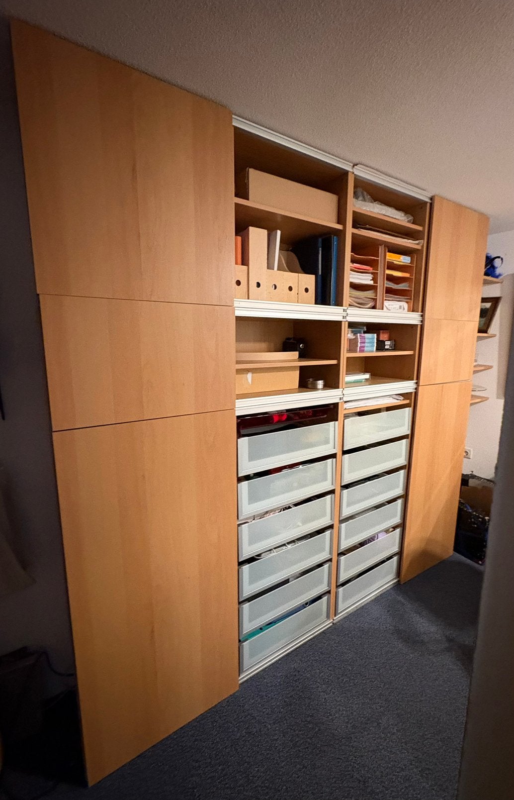 Veelzijdige IKEA opbergkast kantoor, Ophalen, Gebruikt, 25 tot 50 cm, 200 cm of meer