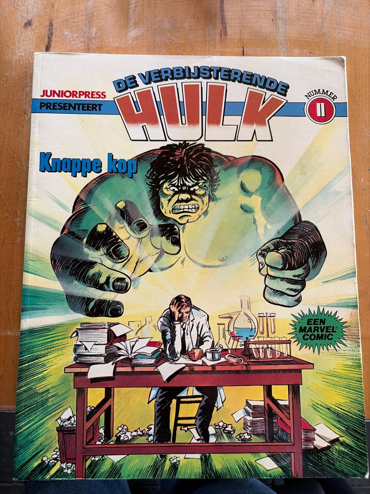 De Verbazende Hulk - Knappe kop (Juniorpress, 1980), Eén stripboek, Ophalen of Verzenden, Gelezen