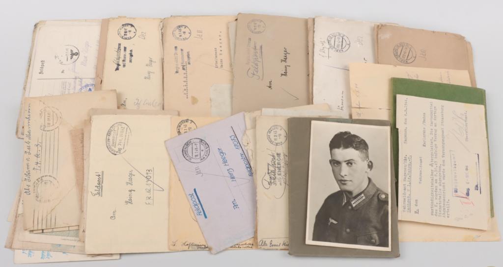 WO2 Nalatenschap Wehrpass Sluipschutter Feldpost, Verzamelen, Verzenden, Landmacht, Duitsland, Foto of Poster