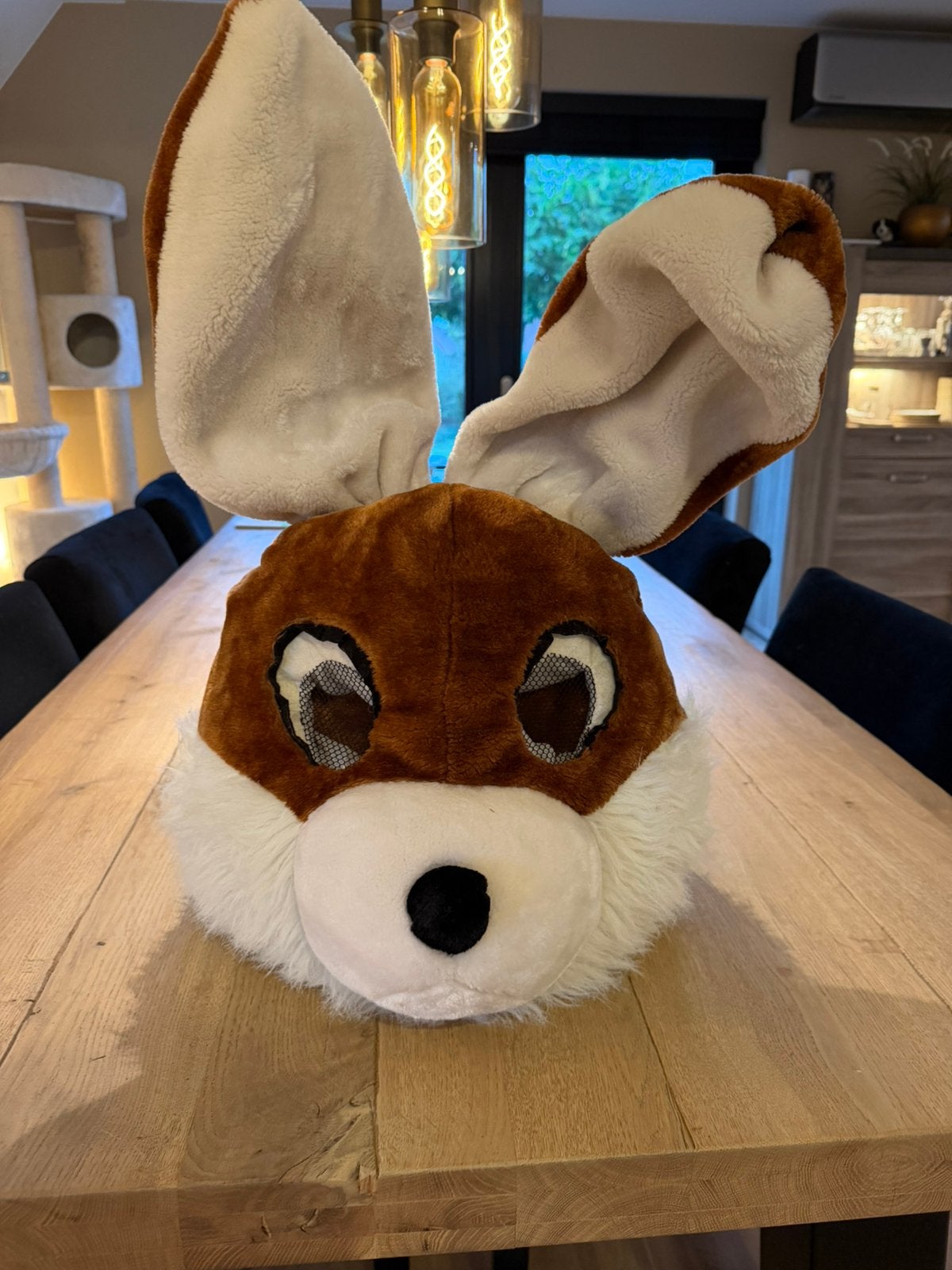 Paashaas mascotte - konijn kostuum - mascottepak - fursuit, Ophalen of Verzenden, Gebruikt