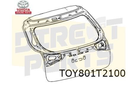 Toyota Yaris Cross achterklep (8/21-) (te spuiten) Origineel, -, Nieuw, Ophalen of Verzenden, Toyota