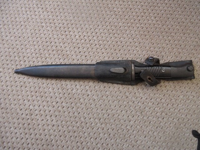 K98 Bajonet , met leertje , mooie conditie !!!!, Ophalen of Verzenden, Duitsland, Mes of Dolk