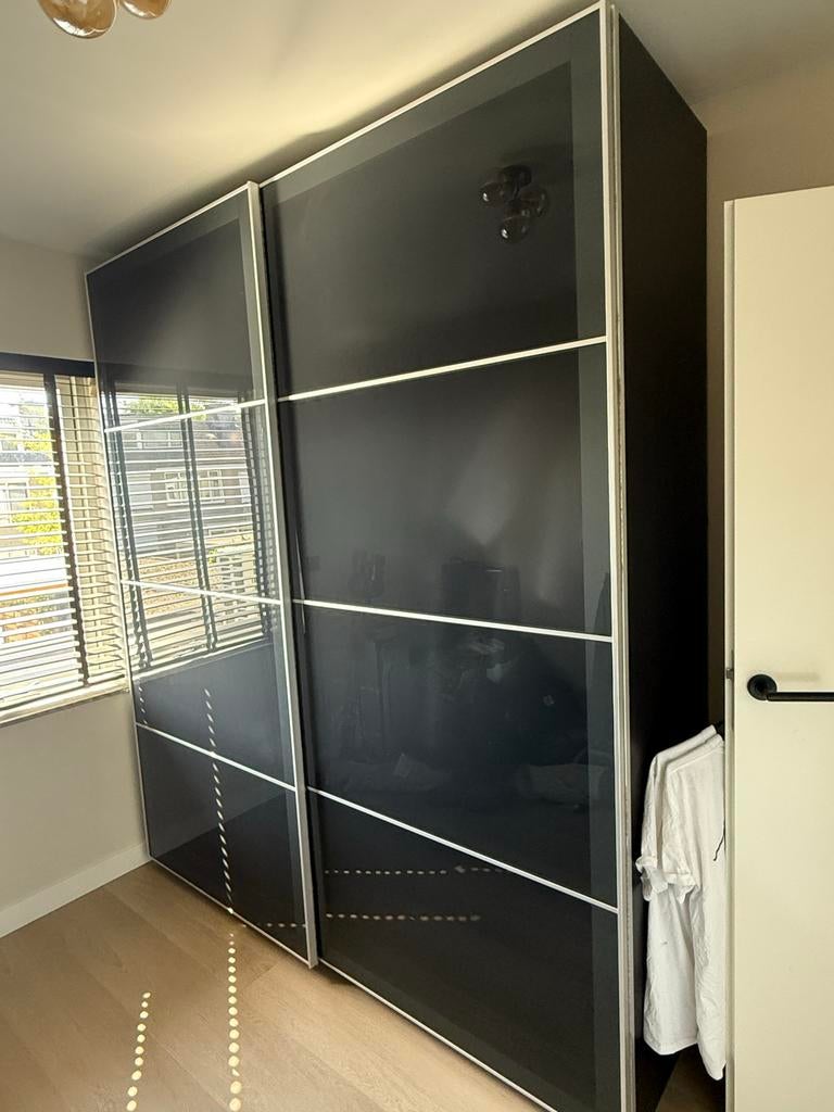 Zwarte IKEA PAX schuifdeuren (236x200 cm) - Zeer goede staat, Ophalen of Verzenden, Zo goed als nieuw