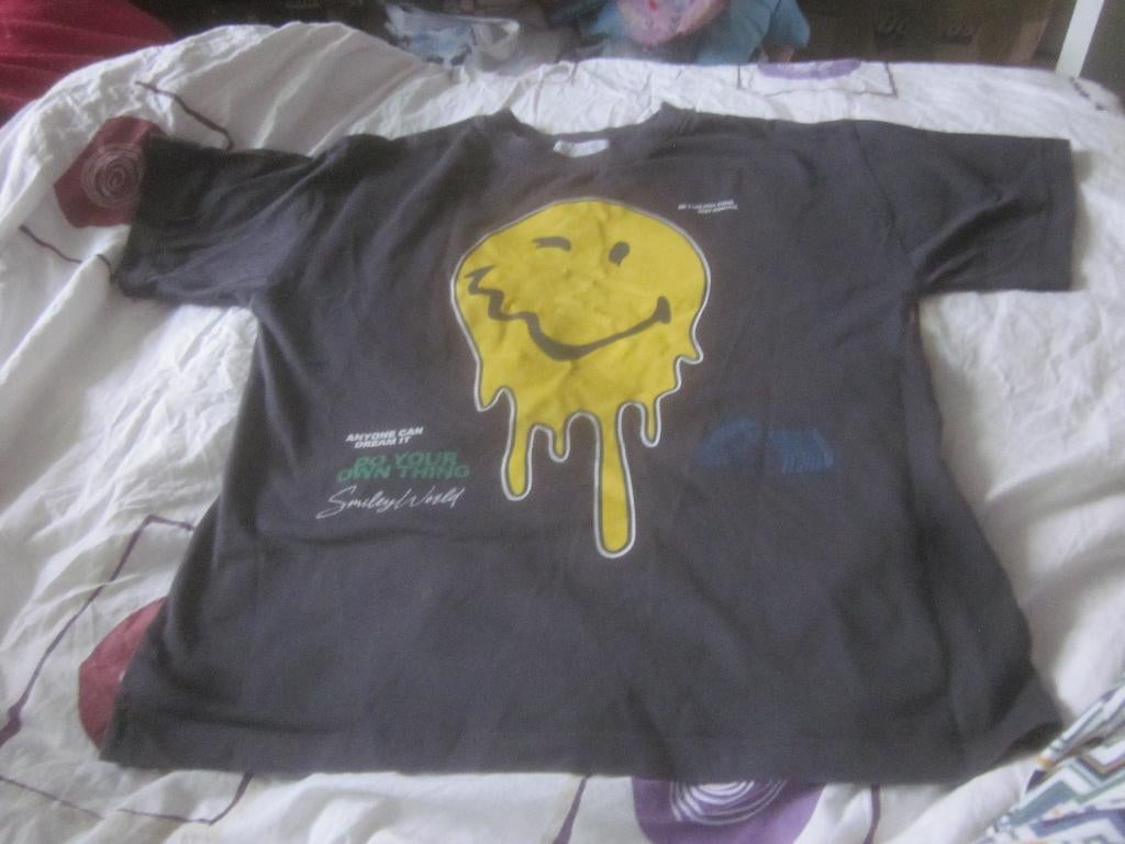 Antracietgrijs shirtje met grote smiley Zara/Smileyworld 140, Zara/Smileyworld, Ophalen of Verzenden, Zo goed als nieuw, Shirt of Longsleeve