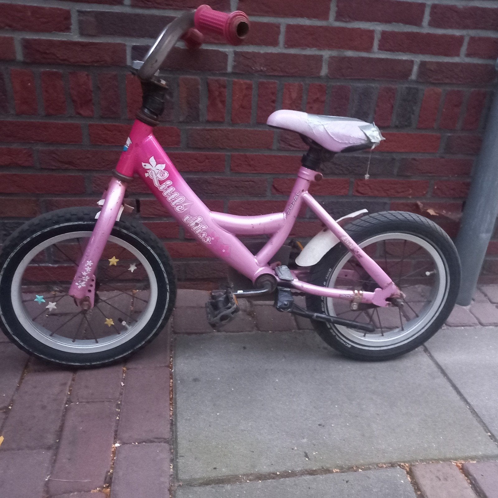 meisjesfiets  popal little mis 12,5 inch., Fietsen en Brommers, Fietsen | Kinderfietsjes, Ophalen, Terugtraprem, Gebruikt, Minder dan 16 inch