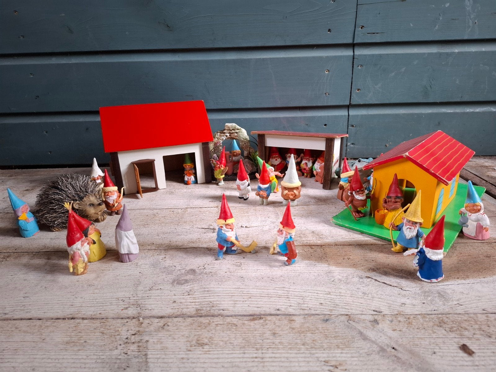 David de Kabouter dorpje, Verzamelen, Poppetjes en Figuurtjes, Ophalen of Verzenden, Gebruikt