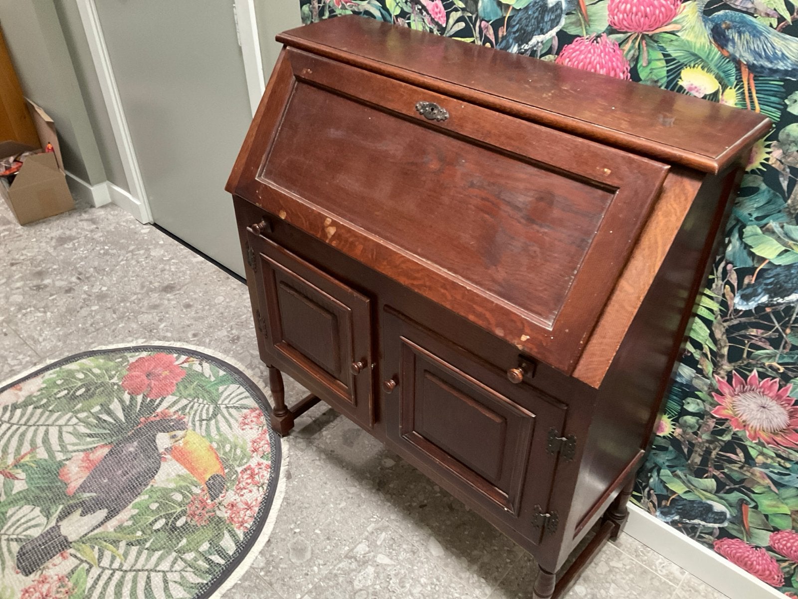Antiek houten secretaire / bureau, Ophalen
