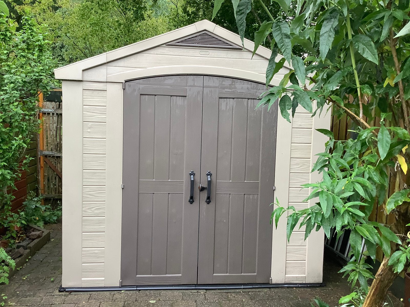 Te Koop Tuinhuis keter factor 8x8   GERESERVEERD, Kunststof, Tuinhuis, 1 raam, Ophalen