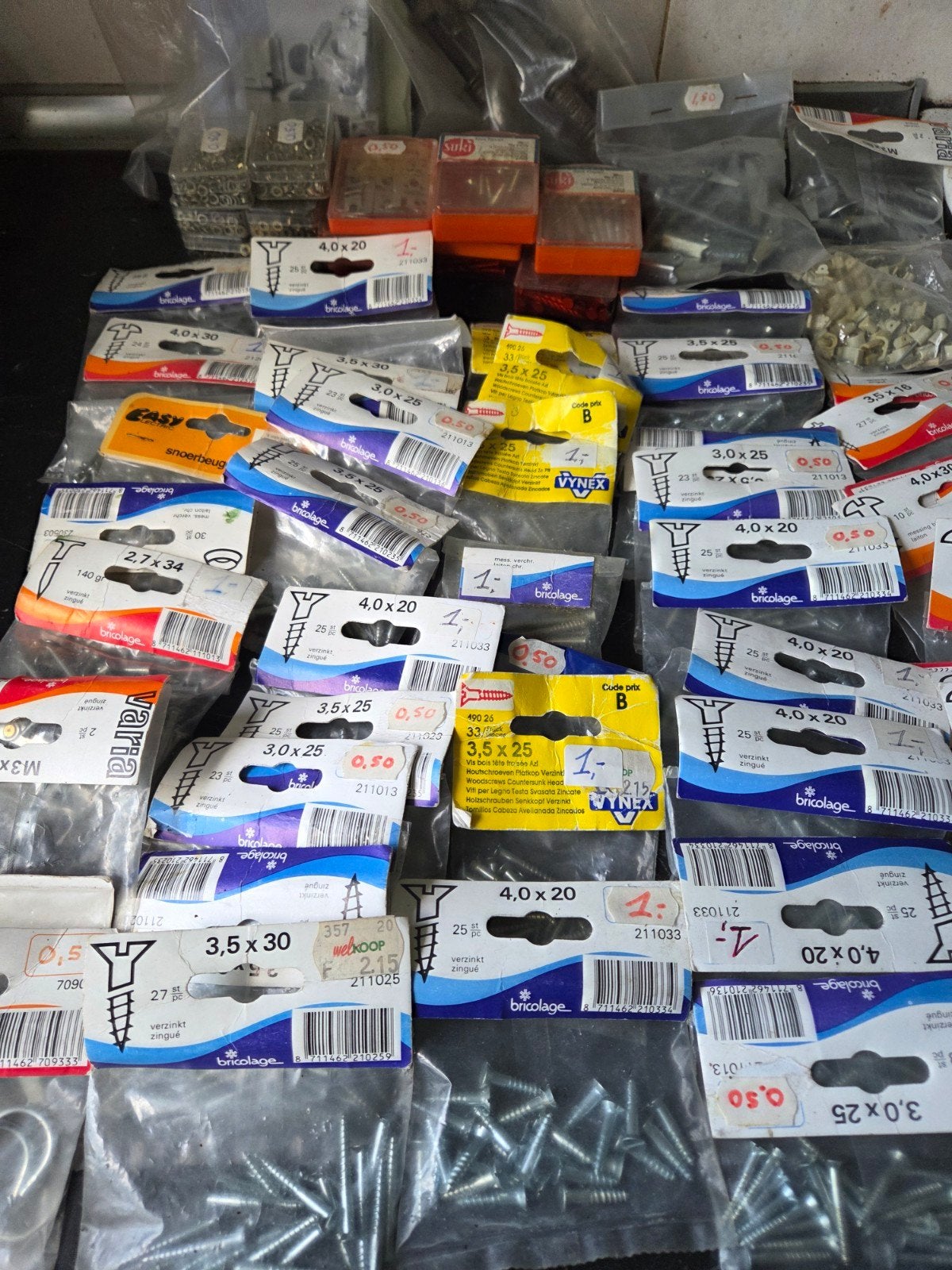 Diverse schroeven en bevestigingsmaterialen, Ophalen, Gebruikt, Minder dan 50 mm, Schroeven