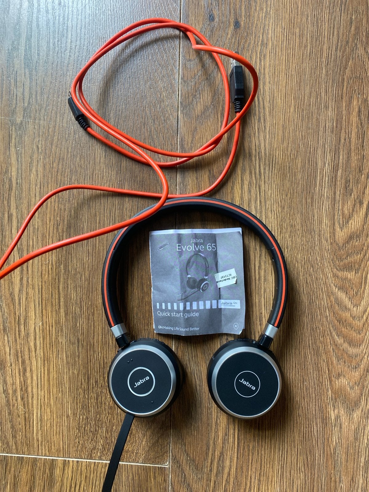 Jabra Evolve 65 On-ear Headset met Microfoon, Ophalen, On-ear, Zo goed als nieuw, Jabra