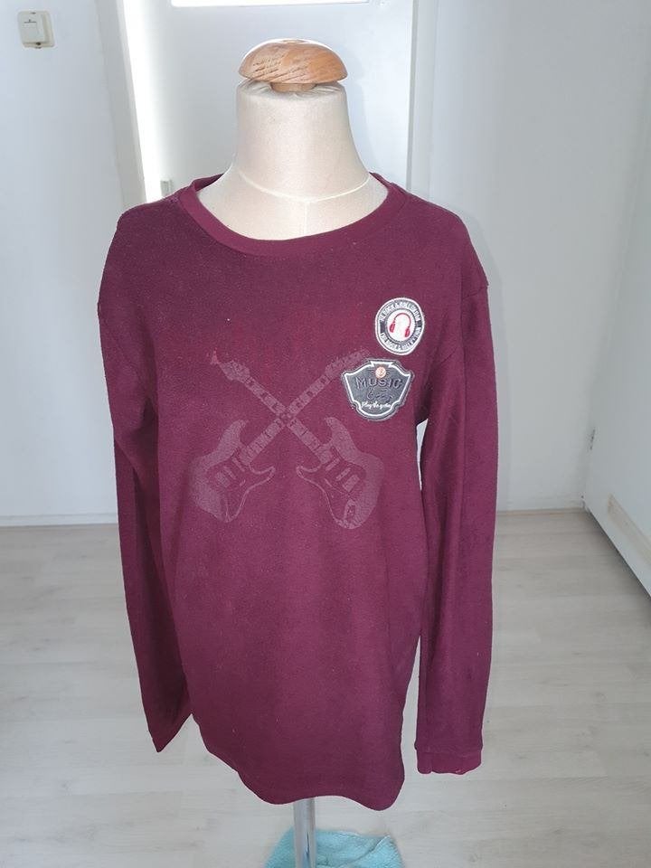 Bordeauxrood pyjama maat 164, Ophalen of Verzenden, Gebruikt, Jongen, Setje