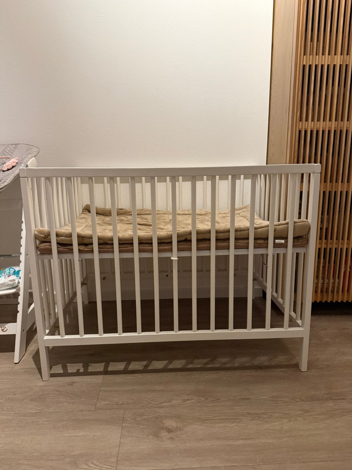 Babypark babybox wit verstelbaar, Ophalen, Zo goed als nieuw, Rechthoekig, In hoogte verstelbaar