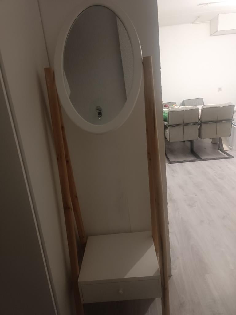 Spiegel met lade en houten frame, Ophalen of Verzenden