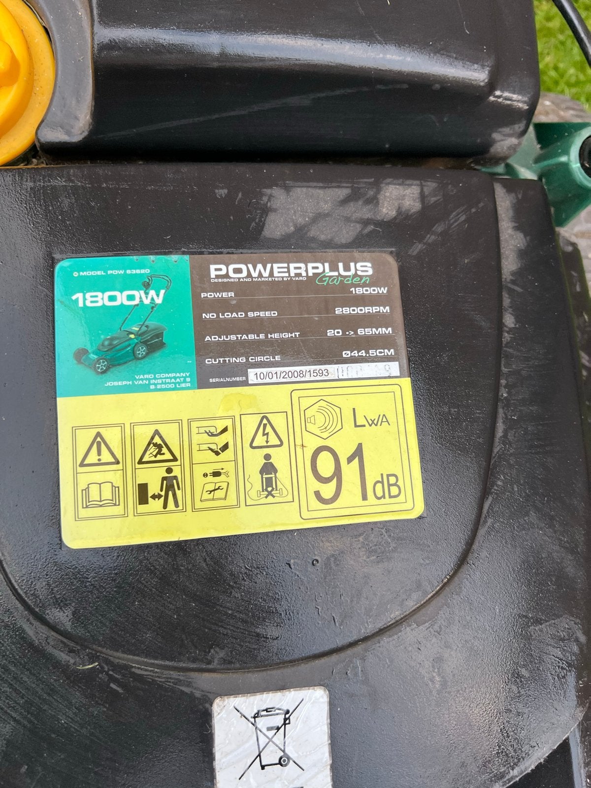Powerplus elektrische grasmaaier 1800W, Tuin en Terras, Grasmaaiers, Cirkelmaaier, Gebruikt, Elektrische grasmaaier, Ophalen of Verzenden