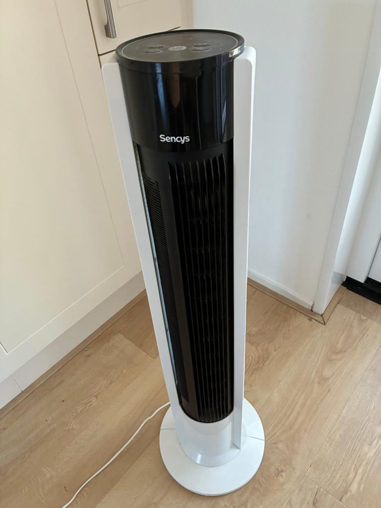 Sencys Torenventilator 40W met afstandsbediening, Ophalen, Ventilator met afstandsbediening, Zo goed als nieuw, Torenventilator