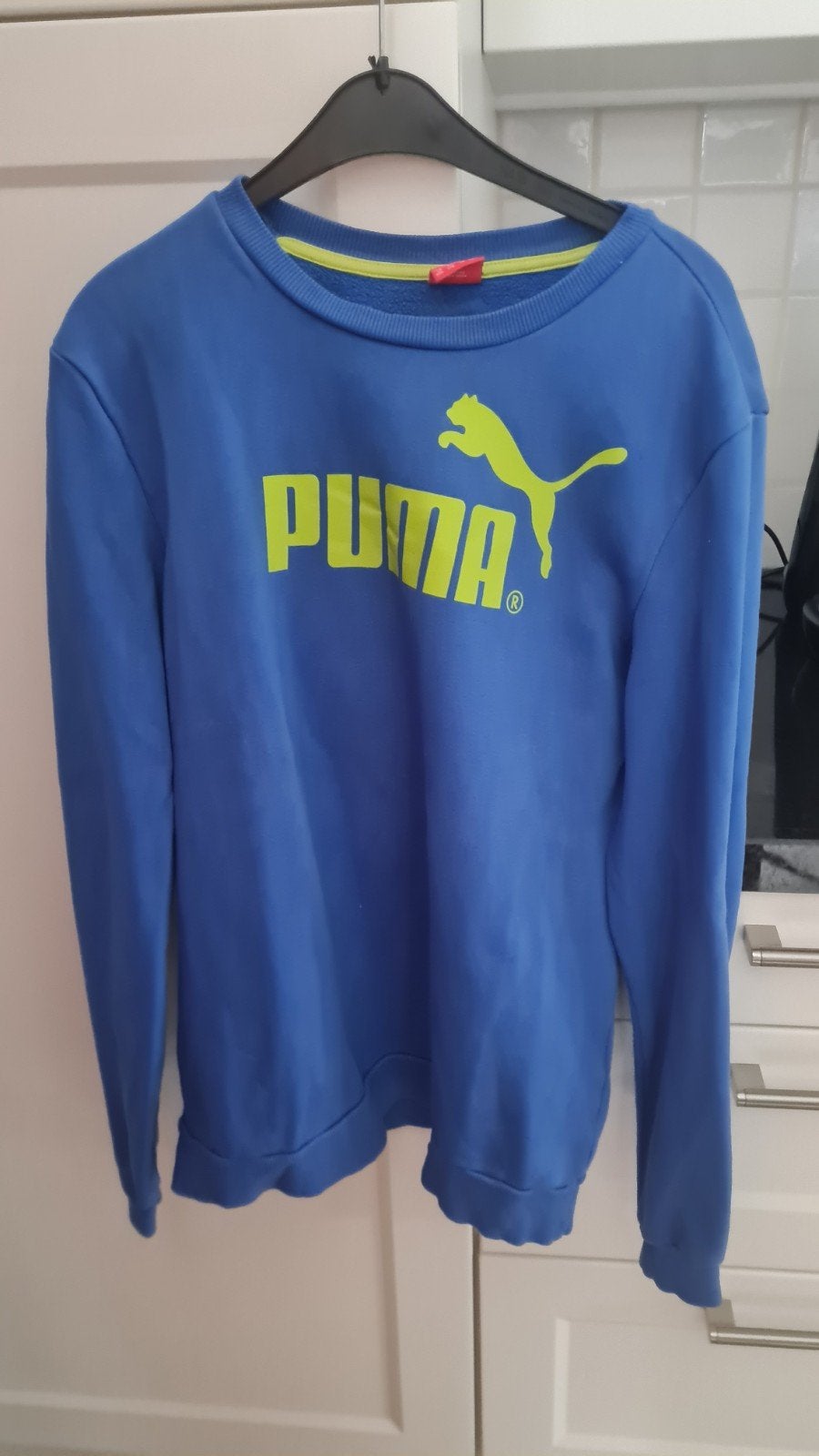 Mooie blauwe Puma trui maat 176, Ophalen of Verzenden, PUMA, Jongen, Trui of Vest