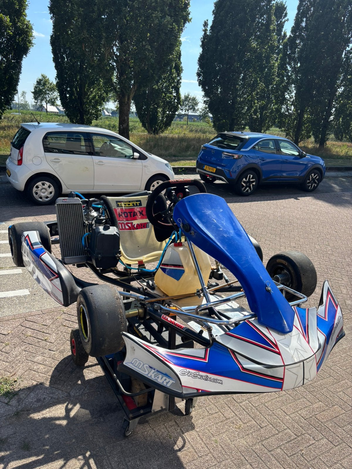 Rotax Max kart 125cc automaat mskart frame + alfano laptimer, Ophalen, Gebruikt, Kart