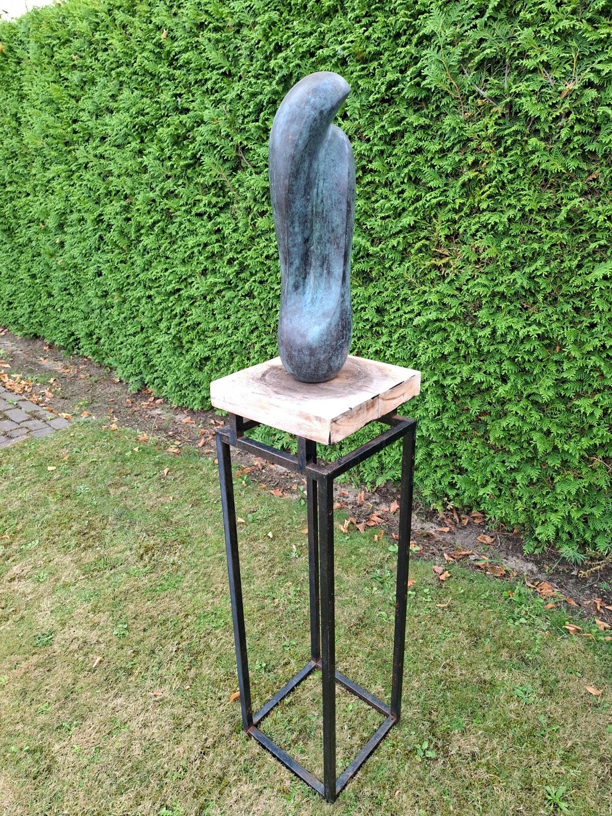 Mooi bronzen tuinbeeld, Ophalen, Zo goed als nieuw