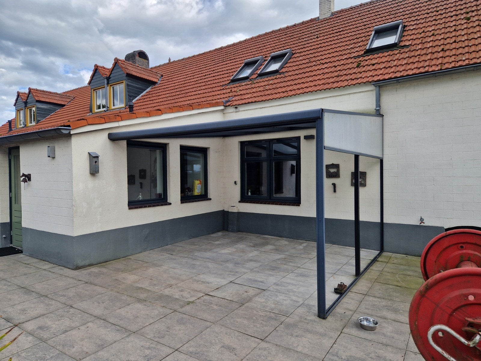 Veranda/Overkapping 4000 x 3500 met Polycarbonaat Dak, Ophalen, Zo goed als nieuw, Veranda