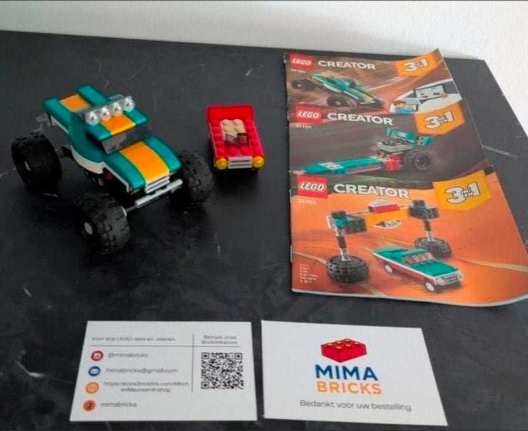 LEGO Creator 31101 Monster Truck 3-in-1 complete set, Ophalen of Verzenden, LEGO System A/S, Aastvej 1, 7190 Billund, Denmark