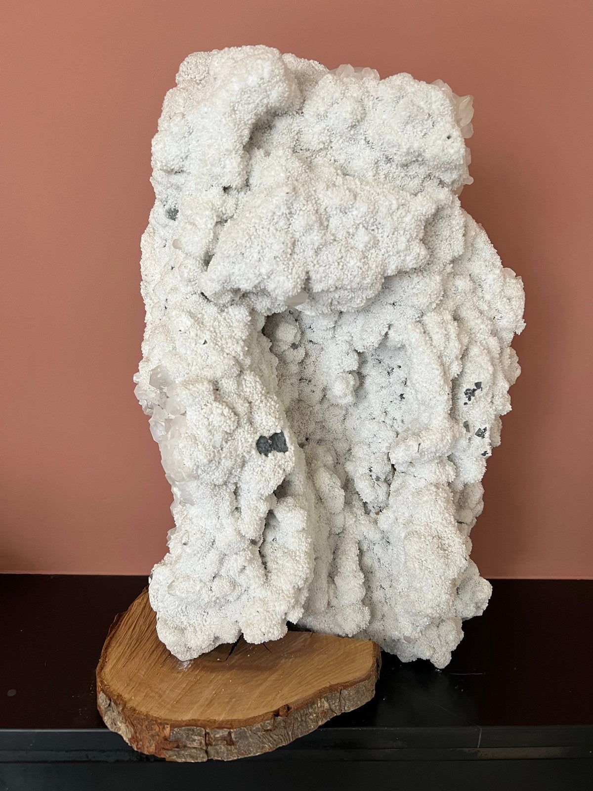 Groot mineraal - Calciet, Bergkristal en Moedergesteente, Verzamelen, Ophalen, Mineraal
