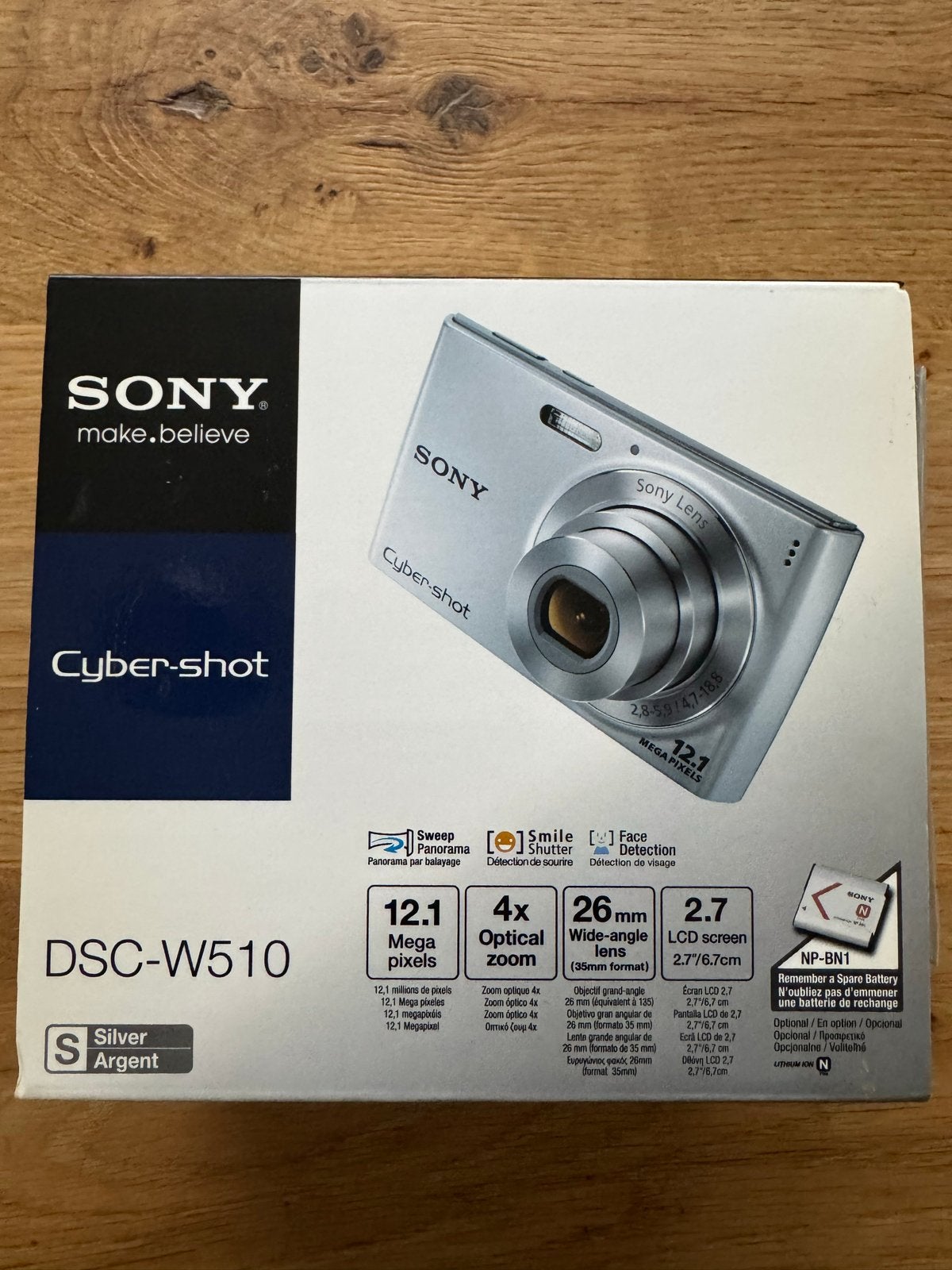 Sony Cyber-shot DSC-W510 Compactcamera Zilver, Gebruikt, Compactcamera, 4 t/m 7 keer, Accu
