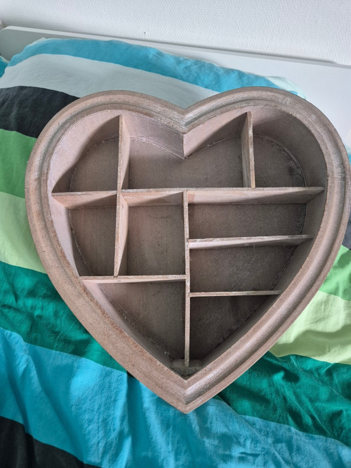 Houten letterbak in hartvorm - decoratief en uniek, Gebruikt, Ophalen of Verzenden, Bruin, Vintage