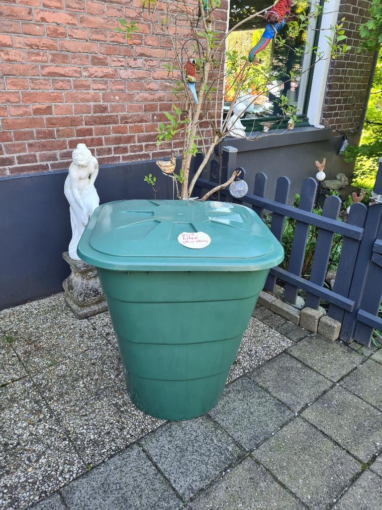 203 liter ton & vulautomaat  nw.€ 60 8 foto,s, Tuin en Terras, 150 liter of meer, Ophalen, Nieuw, Kunststof