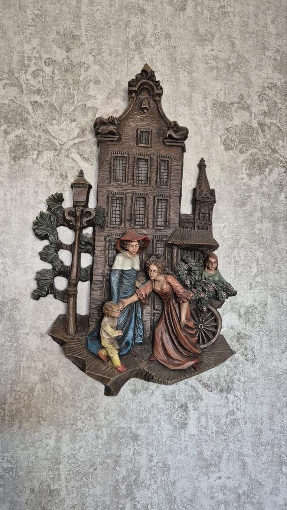 Vintage wandplaquette Arend Spoor Venlo - Hollands tafereel, Ophalen