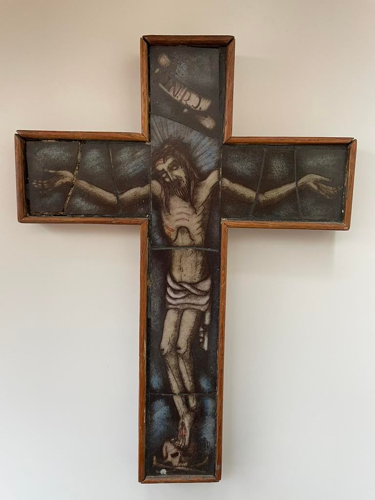Zeer oud Jezus Christus kruis, Verzenden, Gebruikt, Overige typen, Christendom | Protestants